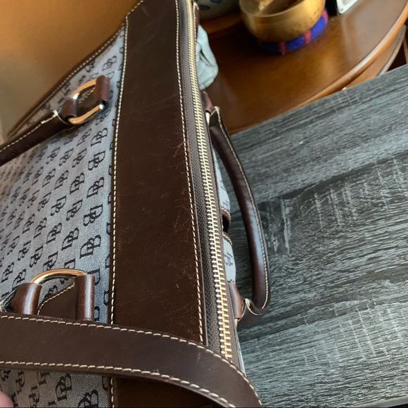 Dooney and Brouke Canvas/Leather Top Handle Bag - Picture 7 of 9